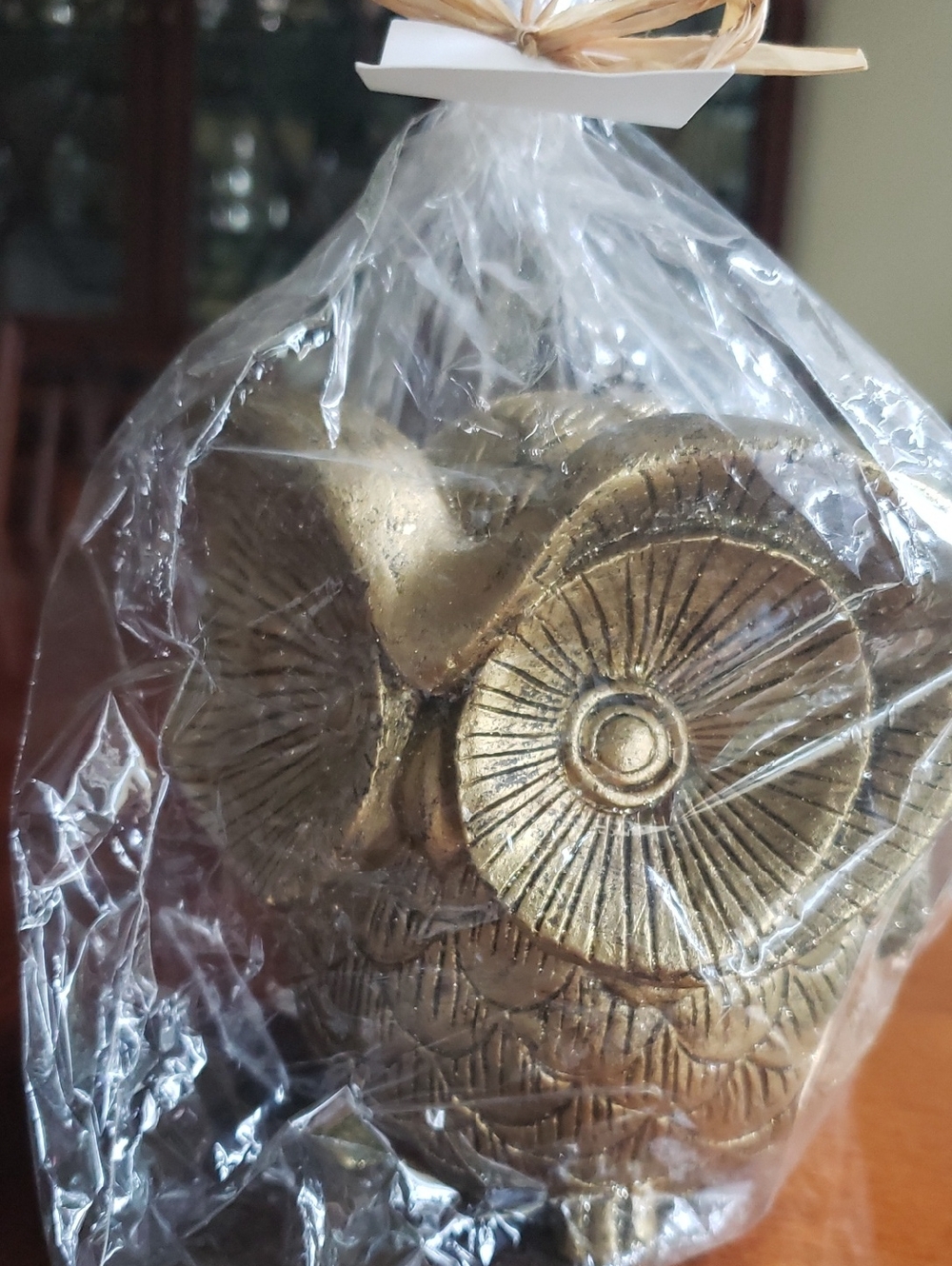 Decorative Gold Owl  Candle